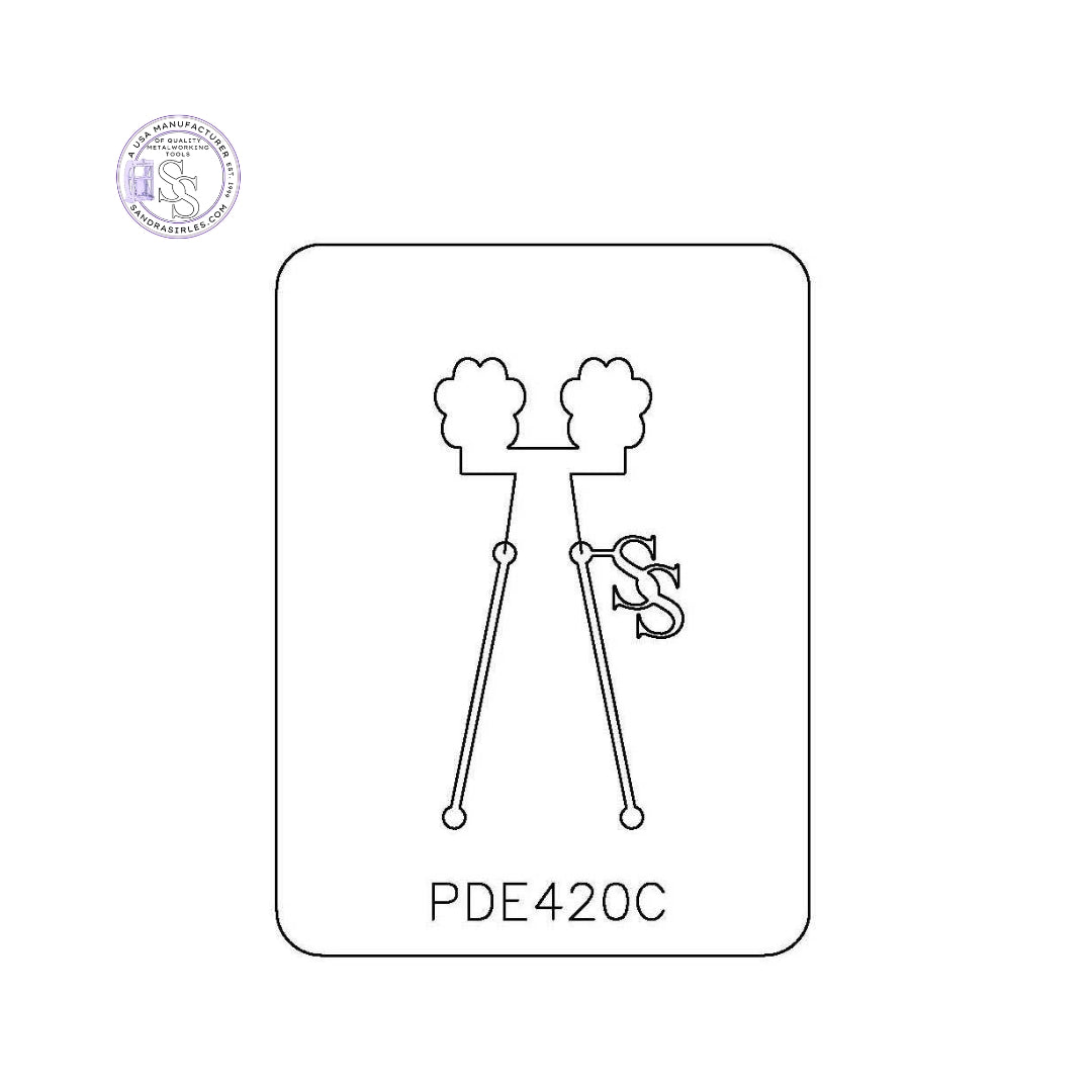 PANCAKE DIE PDE420C EARRING DOG PAW